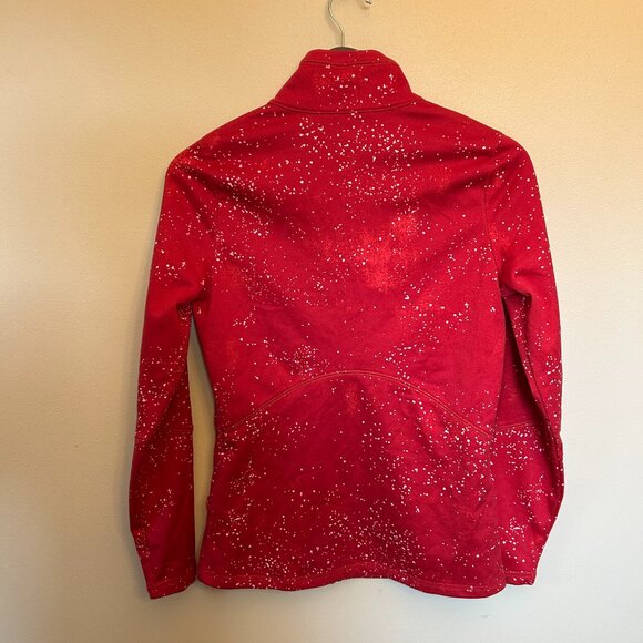 The North Face Women's Full Zip Jacket Galaxy Splatter Dark Pink Size Small - Picture 2 of 16